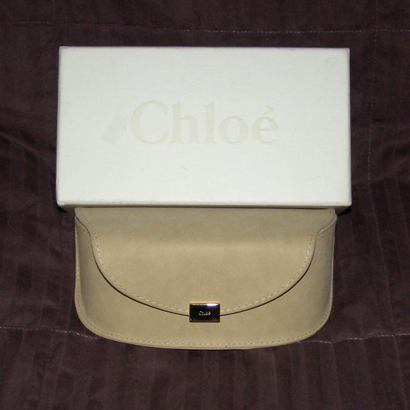 NEW w/Box CHLOÉ Carlina Pearl Round-frame Sunglasses In Gold Gradient Pe… - Picture 15 of 16